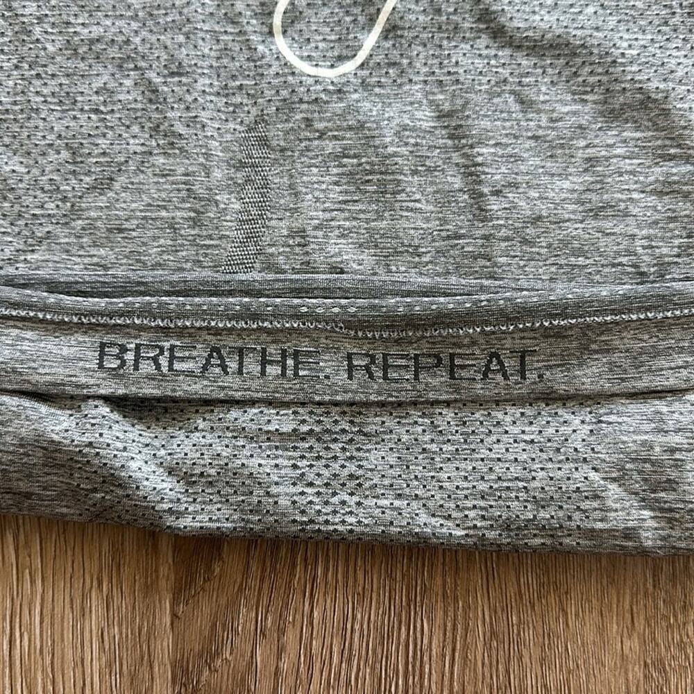 Lululemon X Peloton Swiftly Tech Crew Short Sleeve Shirt Slate & White Size 4 - Picture 4 of 6